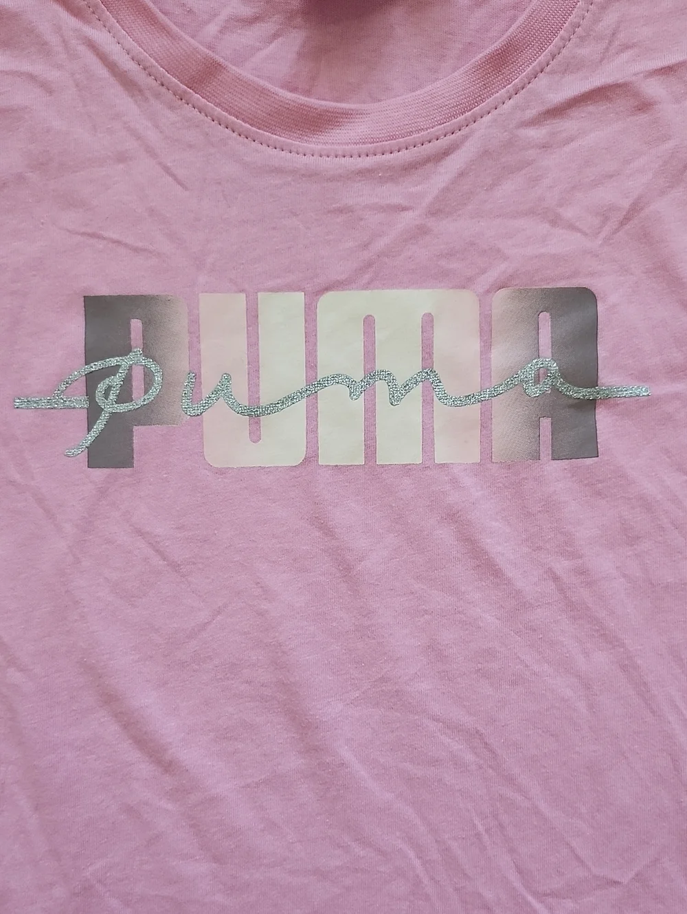NWT Puma Girls Pink Graphic Tee & Camo Leggings Outfit Set Size Large L